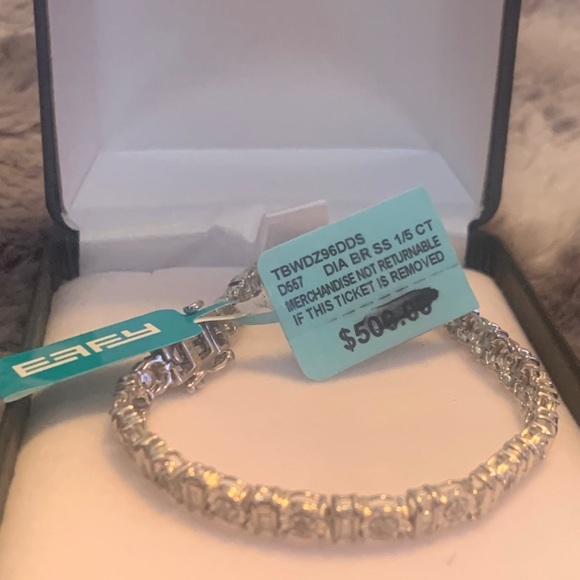Belk Fine Jewelers Effy Reflection Sterling Silver and Diamond Bracelet - Picture 3 of 10